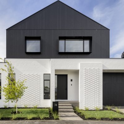 black exterior wall cladding, Modern architecture