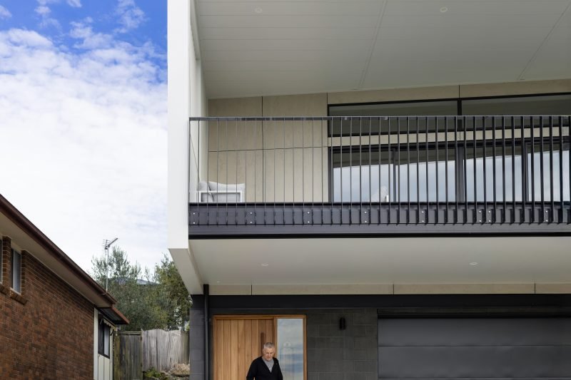 Modern black + white home