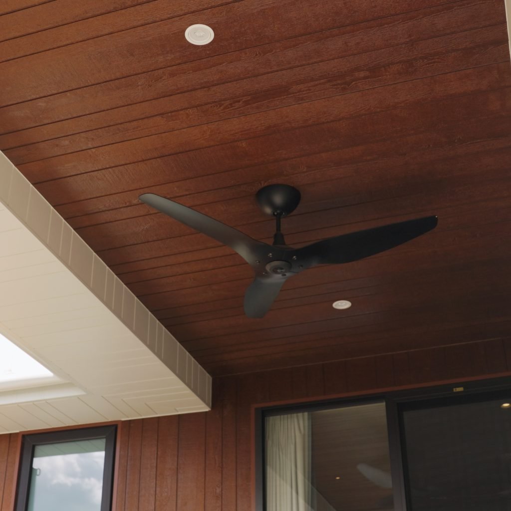 weathertex installed on ceiling